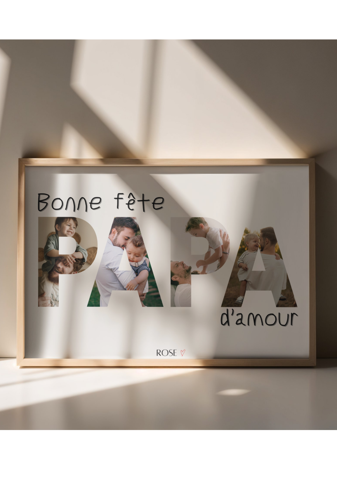 Affiche "fête des pères" 100% personnalisable.