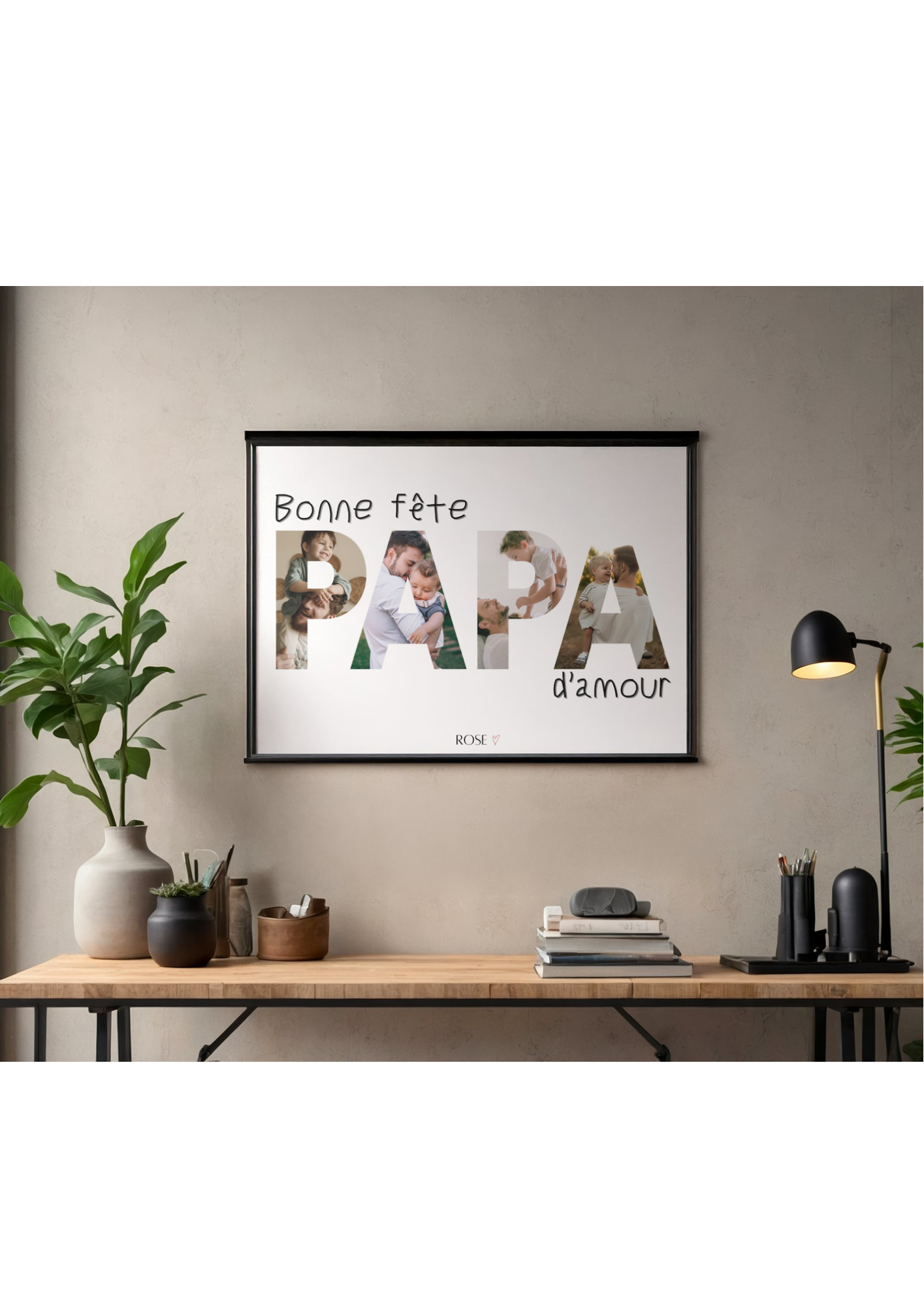 Affiche "fête des pères" 100% personnalisable.