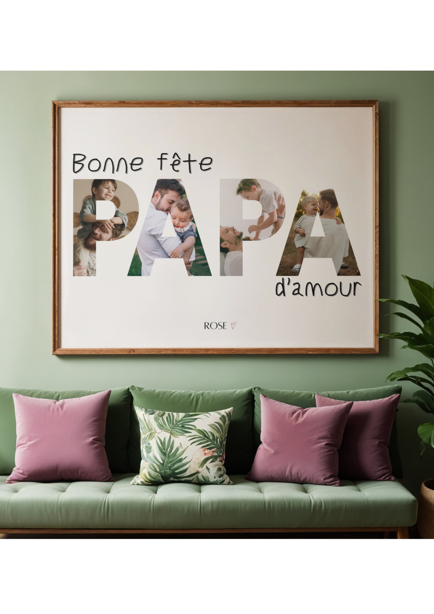 Affiche "fête des pères" 100% personnalisable.